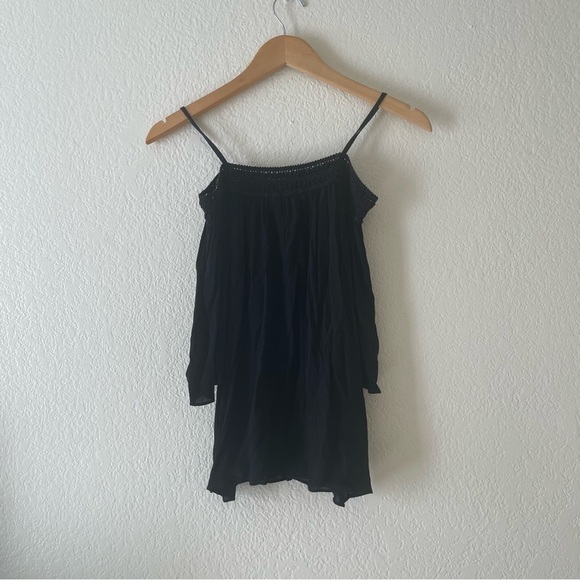 Forever 21 Black Cold Shoulder Blouse - Picture 4 of 5
